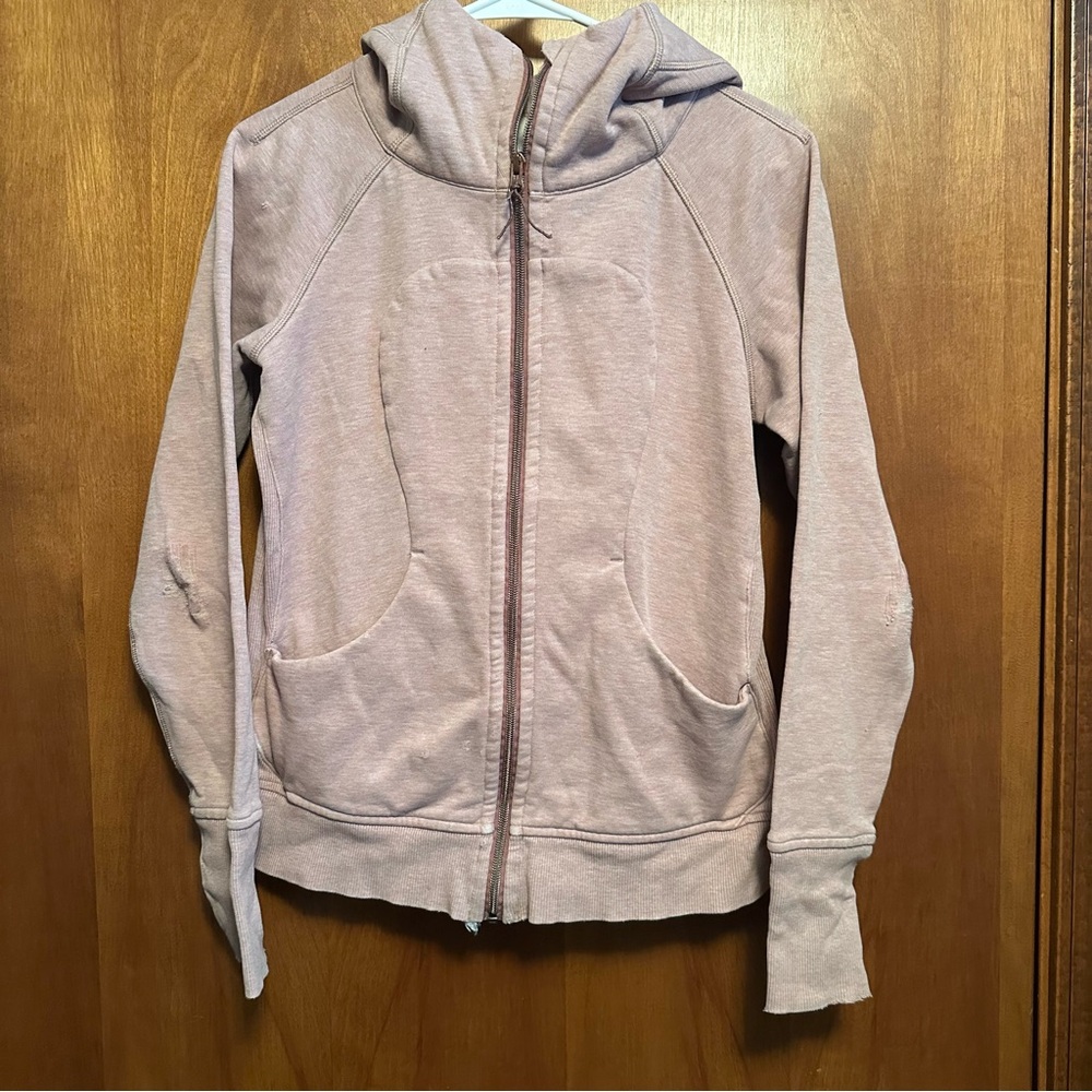 Lululemon Scuba Full‎ Zip Hoodie Sweatshirt Blush Pink 6